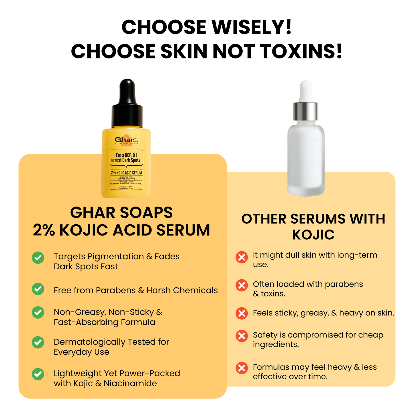 2% kojic acid serum infused with 1% alpha arbutin to reduce pigmentation