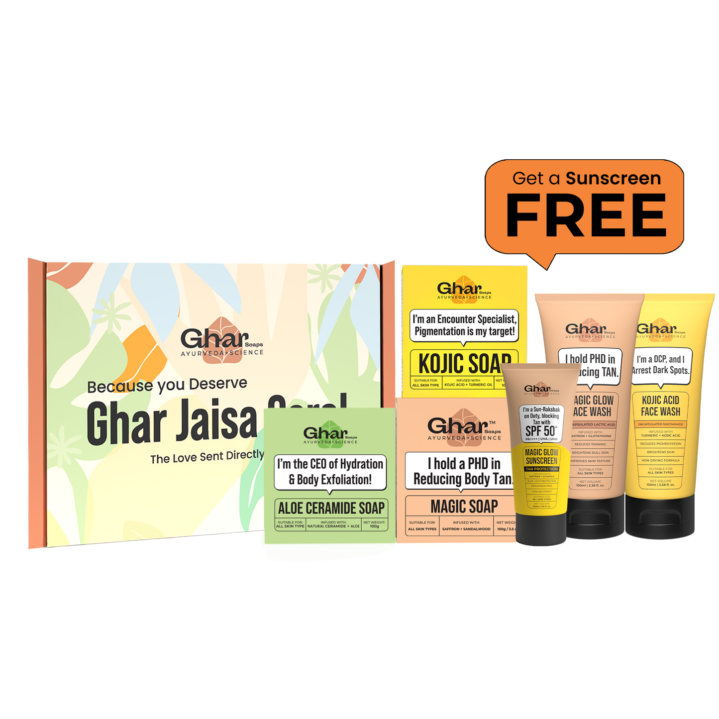 Natural Soaps Trio with Free Magic Sunscreen