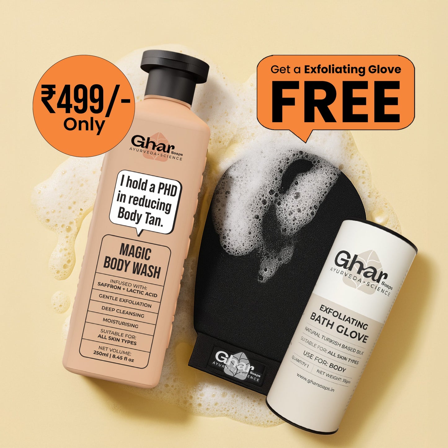 Magic Body wash + Free Exfoliating Body Glove