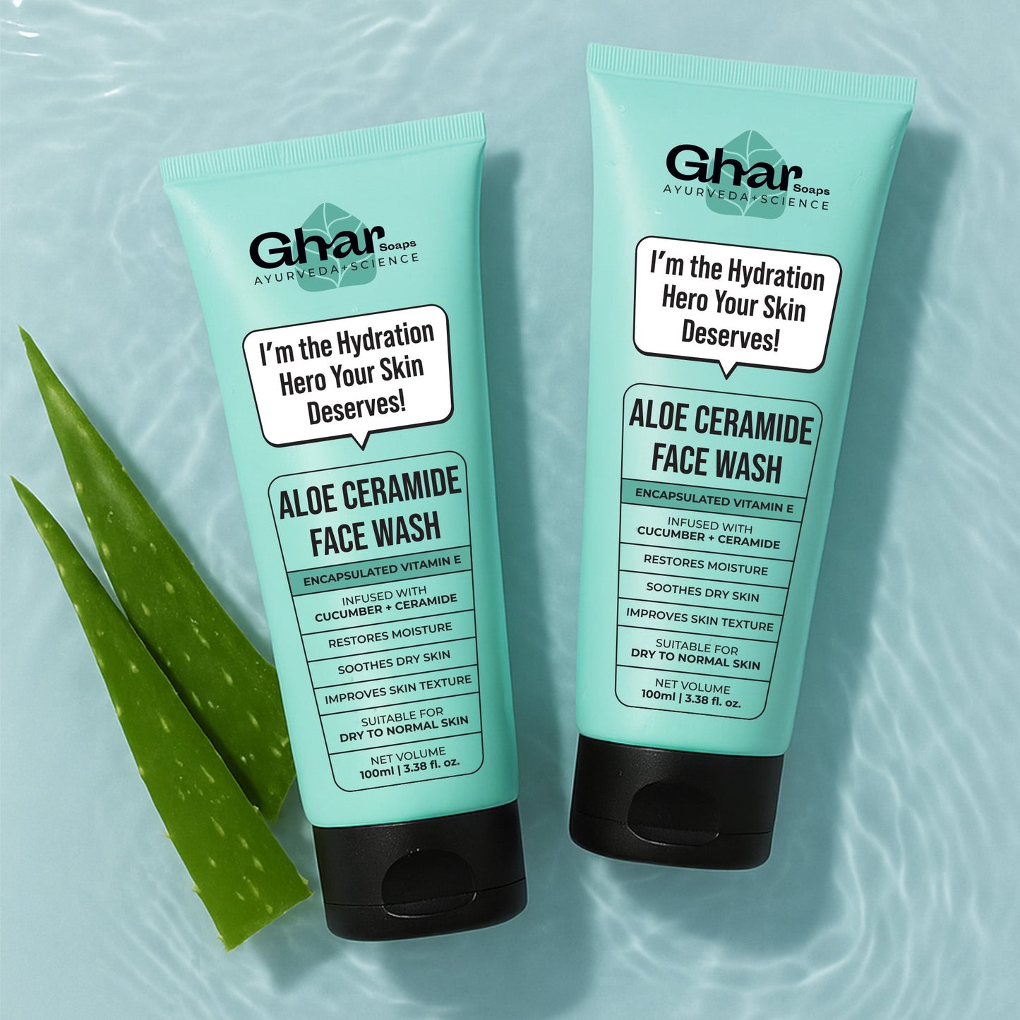 Aloe-Ceramide Face Wash For Dry to Normal Skin